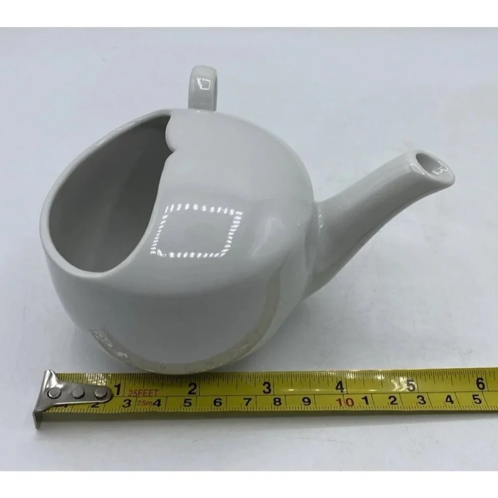 Vintage Suisse Langenthal Invalid Feeder White Porcelain Retro Spouted Cup Nurse
